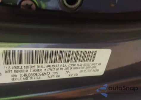 2014 Jeep Compass Sport from USA, damaged, VIN 1C4NJDBB2ED842492